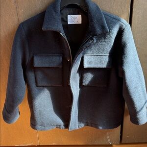 Zara navy Wool Blend Jacket